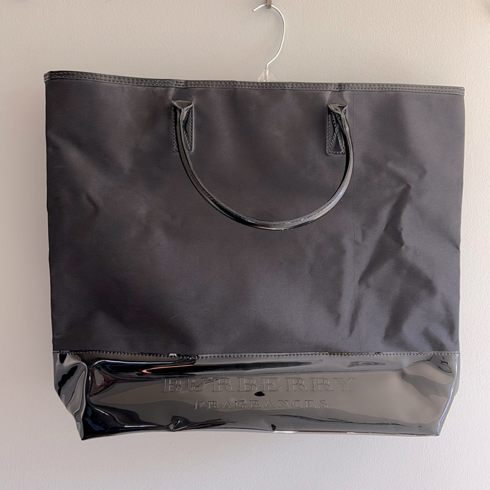Burberry Fragrances extra large black tote bag